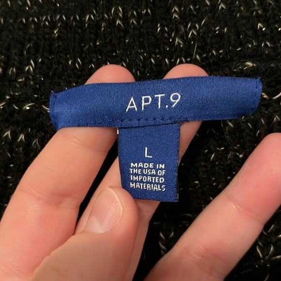 ⚡️ 3 for $20 ⚡️ Apt. 9 Metallic Black Tunic Sweater - Picture 6 of 8